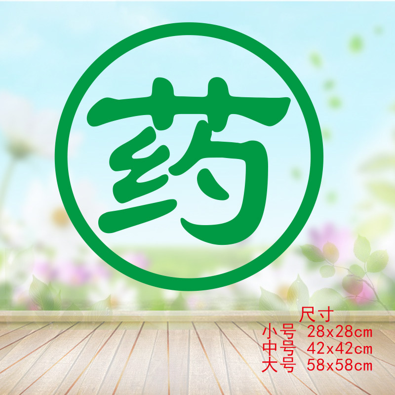 橱窗装饰画药房柜台玻璃贴纸