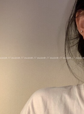 ouswa ins博主简单的素圈 大小很日常冷淡百搭金银小圆圈耳环耳圈