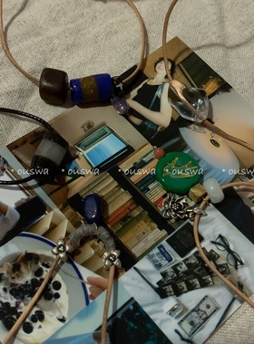 ouswa原创【爱自己】极简复古艺术可定制长短牛皮ins项链锁骨链