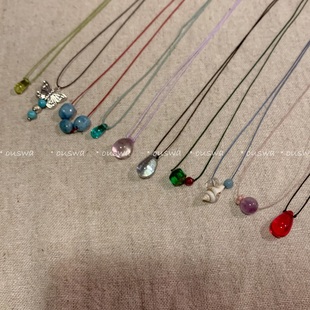 ouswa原创-随想断章，临时起意的美学。小众简约气质锁骨链项链