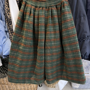 冬上新加厚加绒羊毛格子五分休闲裤 含40羊毛