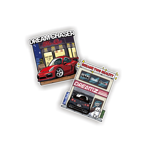 汉魂贴纸适用于保时捷GT4 R35 GT-R贴纸卡通车图案定制订做7413