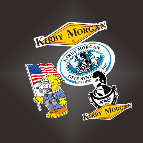 适用于卡比摩Kirby Morgan 品牌LOGO贴纸防海水潜水定制贴纸4037