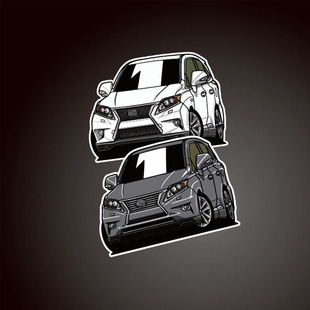 汽车贴纸适用于lexusRX#RX450h#Fsport#10系汽车反光车贴 8264