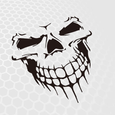 汉魂贴纸适用于骷髅头恐怖车身车贴全车机盖防水耐高温反光车贴