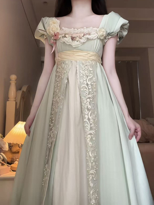 芷汀「铃兰」绿色森系帝政风lolita裙洛丽塔公主连衣裙日常可穿