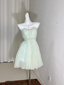 芷汀「绿灵仙子」法式 礼服裙 薄荷绿抹胸连衣裙仙女公主裙短款
