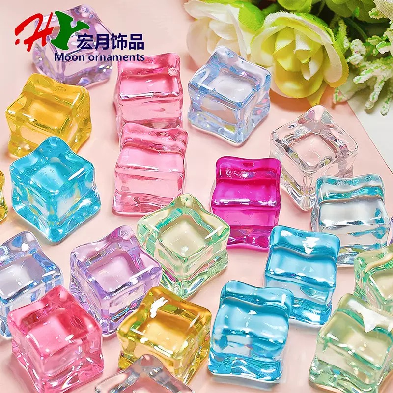 仿真方形冰块水晶石儿童宝石玩具钻石拍照摄影道具鱼缸装饰亚克力