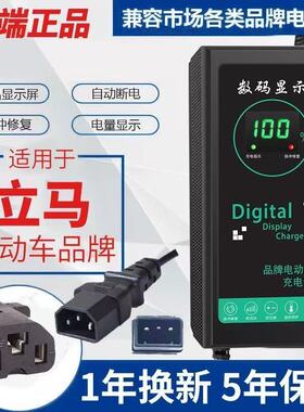 立马适用电动车充电器48V60V72V20AH1三针自动断电原