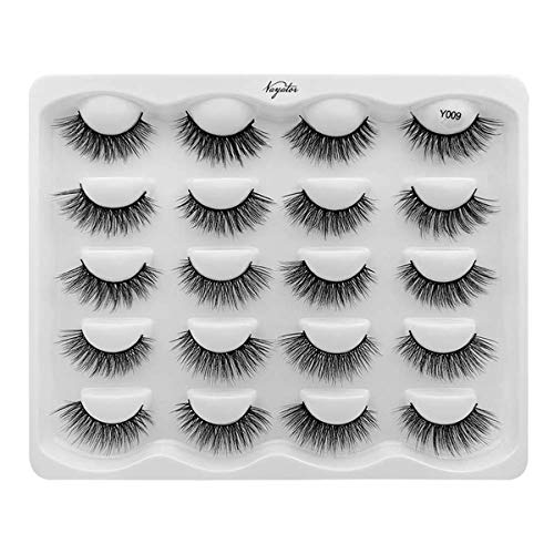 Vayator 10Pairs 3D Faux Mink Eyelashes Natural Thick Long Fa