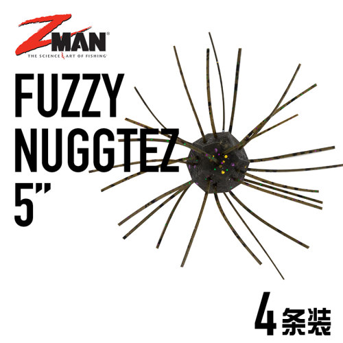 骰子饵 十二面体胶丝精细 耐咬浮水 Zman Fuzzy Nuggets路亚软饵