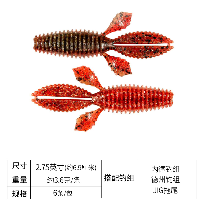 内德虾型软饵Zman德州Jig软饵