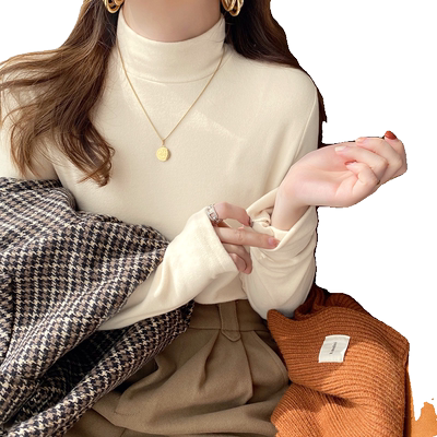 加绒加厚2023新款洋气白色上衣