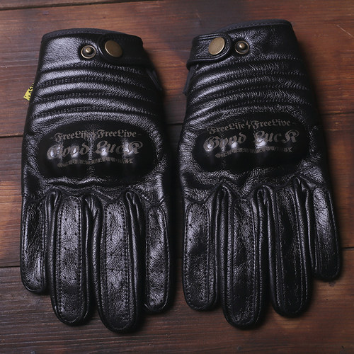复古真皮机车哈雷骑士四季手套