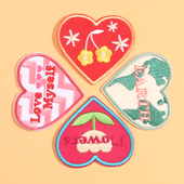 可爱爱心自粘布贴衣服破洞补丁贴无痕修补图案装 饰裤 子贴布刺绣贴