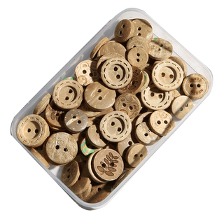 复古衣服椰子扣木头衬衫纽扣儿童毛衣扣子天然椰壳针织衫装饰钮扣