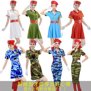 女兵舞蹈服装军鼓演出服装水兵舞服装套装新款迷彩广场舞跳舞衣服