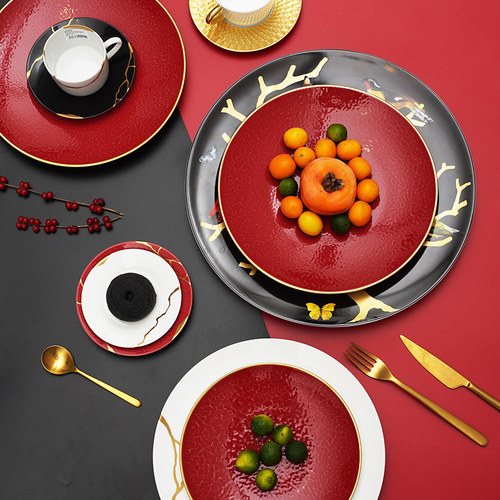 西餐盘陶瓷碗碟套装摆台