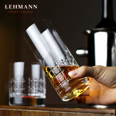 LEHMANN法国进口水晶玻璃威士忌杯切割纹理洋酒杯水晶杯子高端