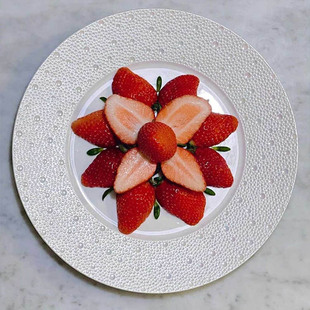 法国柏图BERNARDAUD瓷盘家用2024新款高端餐盘草帽盘西餐沙拉盘子