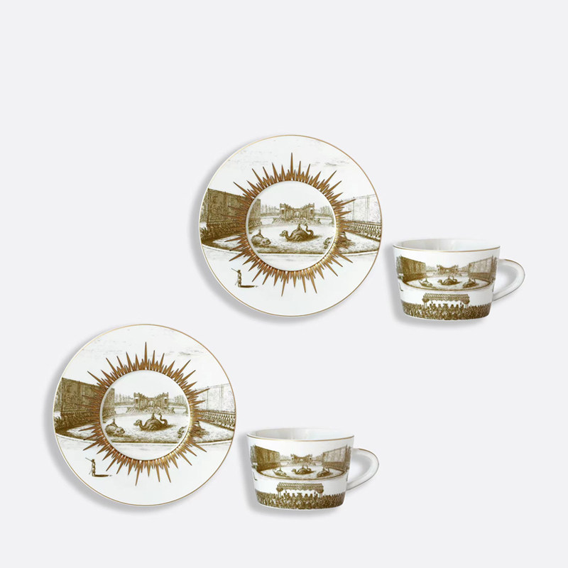 金色高档茶杯套装送礼装