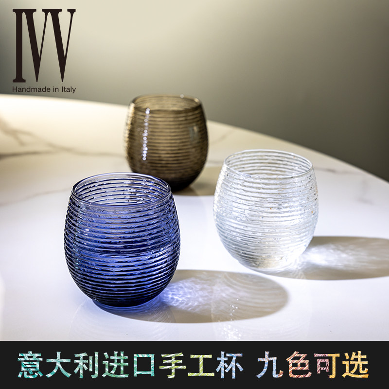 【特价】意大利ivv进口玻璃杯简约果汁杯开水茶杯加厚水晶杯子