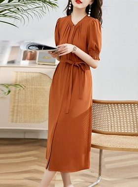 丝滑 春夏气质收腰连衣裙S617LYQ