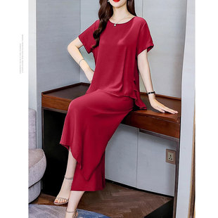 夏季 可选 两件套2002TZ 宽松纯色多尺码 丝滑