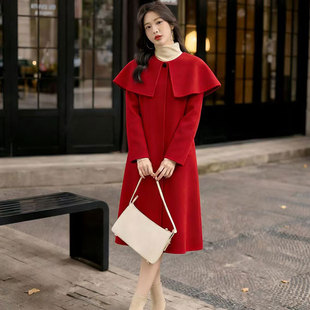 每日上新 简约设计感斗篷双面呢外套 2102MN