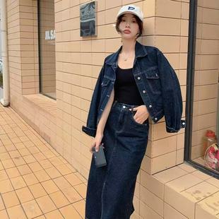 牛仔外套+半身裙 英姿飒爽出你去春秋装两件套T188TZ
