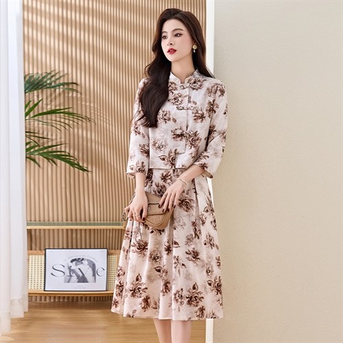 新中式时尚水墨 气质两件套9748TZ,女装/女士精品,时尚套装,淘宝优惠券,粉丝福利购,淘宝优惠卷