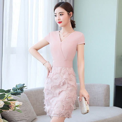 包臀裙时尚修身拼接韩版时尚