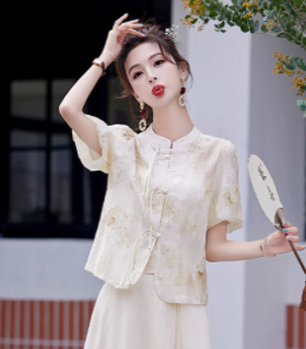 新中式时尚甜美盘扣国风外套  6685SY