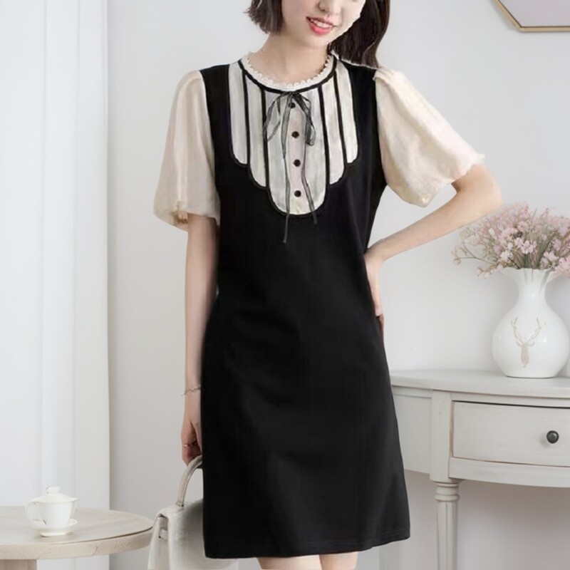 仙女风气质洋气显瘦连衣裙24夏依目系列直筒裙a字裙端庄大气宽松