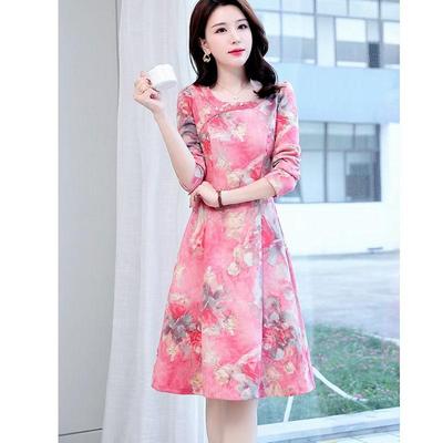 2024年夏季新款国风印花连衣裙
