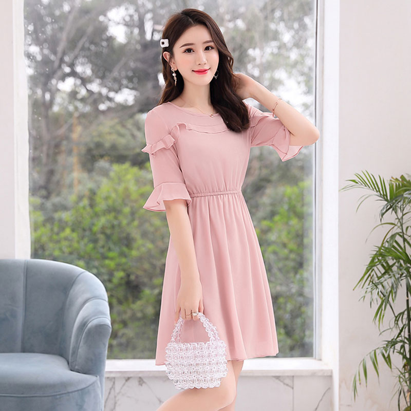 酷伽夏装新品赫本风优雅简约