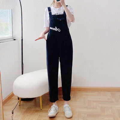 时尚自然腰长裤连体衣