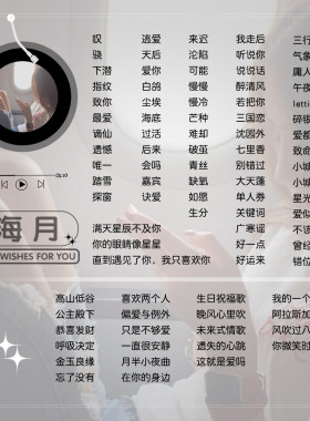 网易云比心猫耳音乐做直播歌单制作图滚动定制模板直播封面背景图