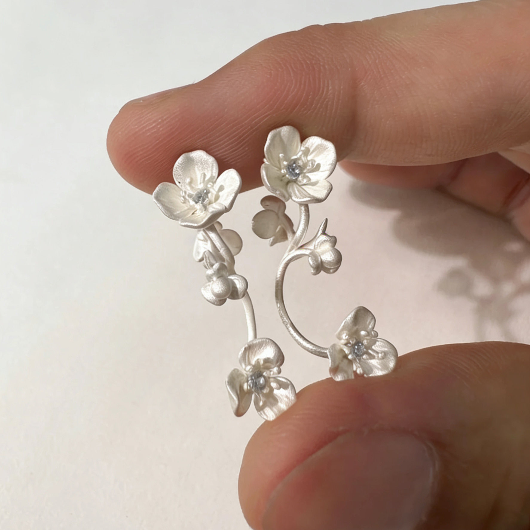 FNTCK设计师s925银花朵耳环女清新小众银饰耳饰,饰品/流行首饰/时尚饰品新,银饰耳饰,淘宝优惠券,粉丝福利购,淘宝优惠卷