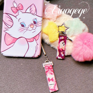 diy串珠材料包手工日本 miyuki古董珠手机链挂画轴 玛丽猫钥匙扣