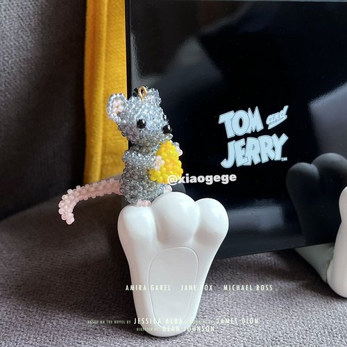 diy串珠材料包 玩偶小耗子奶酪挂件日本mgb米珠toho编织猫和老鼠