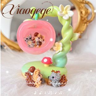 日本toho串珠miyuki材料包川崎松鼠吊坠龙虾扣材料包diy视频教程