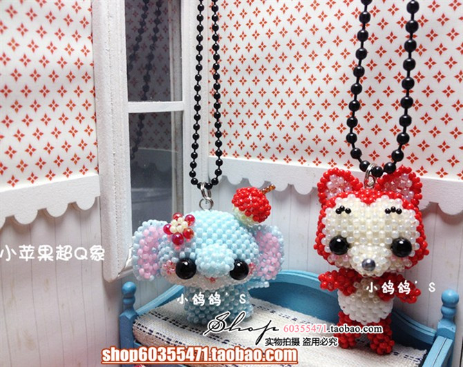 DIY手工大头串珠材料包 日本进口TOHO米珠 超Q象宝宝 可项链 走线