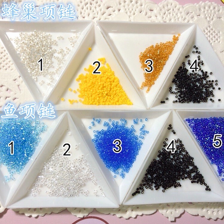 diy编织日本项链古董珠