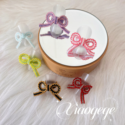 日本toho串珠miyuki材料包八字蝴蝶结立体戒指材料包diy编织视频