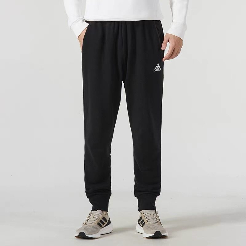 adidas阿迪达斯男款2023简约时尚百搭休闲运动针织长裤HA4347