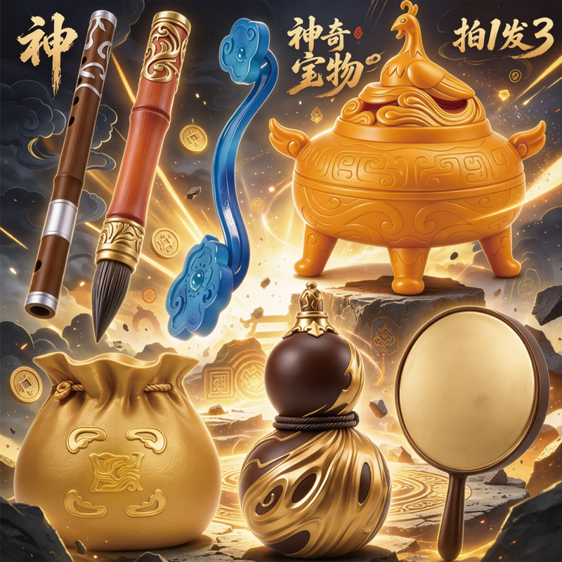 乾坤袋记忆葫芦熊出没神奇宝物3d打印手办火凤炉玲珑宝塔模型玩具