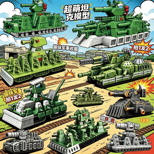 坦克模型KV45钛钢手办KB44可动玩具模型堡垒KV453D打印儿童摆件男