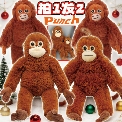 punch猩猩猴子长臂猿公仔小玩偶6