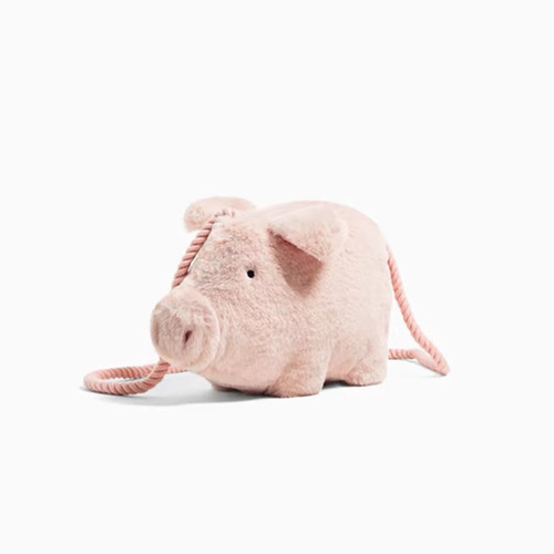 2024毛绒儿童包可爱动物玩偶小猪羊驼包小包包单肩斜挎包婴童包